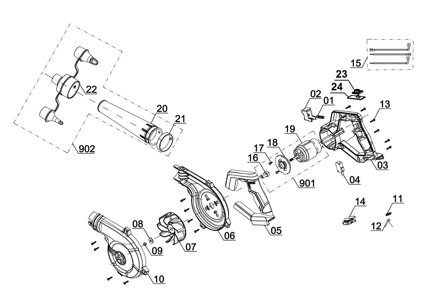 SOPLADOR 18V 180 KM/H 15500 MIN-1 EINHELL TE-CB 18/78