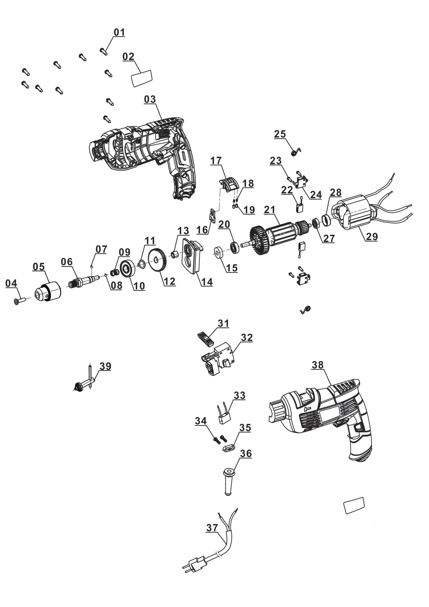 TALADRO PERCUTOR EINHELL 13 MM 1010W TC-ID 1000 E