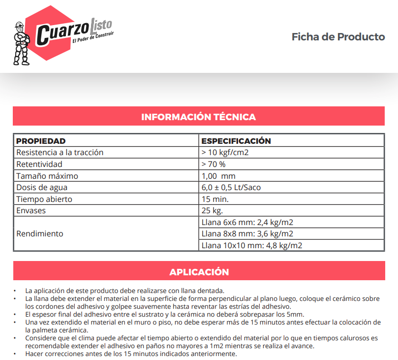 ADHESIVO ACCIÓN DOBLE PORCELANATO 25KG