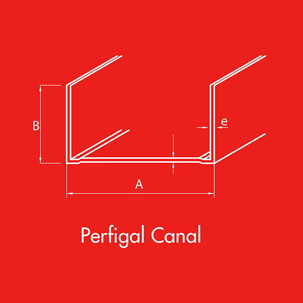 PERFIL GALVANIZADO CANAL 61 X 20 X 0.5 X 3 MT