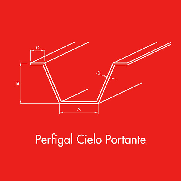 PERFIL GALVANIZADO OMEGA PG 40 X 18 X 10 X 0.5 X 3 MT (CIELO LIVIANO)
