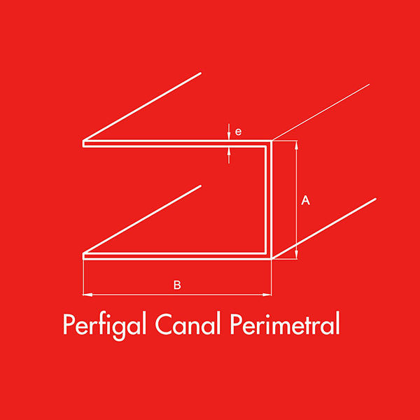 PERFIL GALVANIZADO CANAL AT 25 X 20 X 0.5 X 3 MT