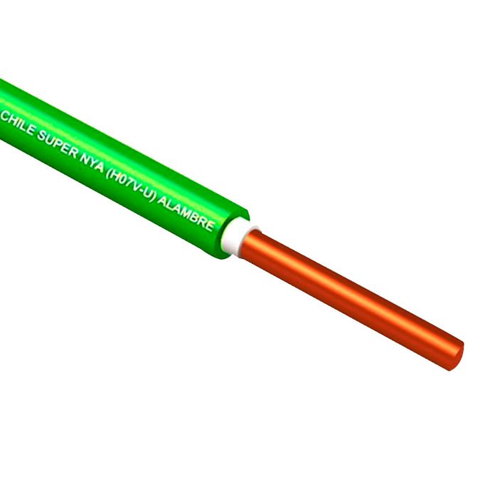 ALAMBRE GENLIS NYA 1.5 MM VERDE H07V-U 25 MT