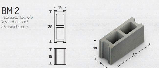 BLOQUE 14X19X39CM