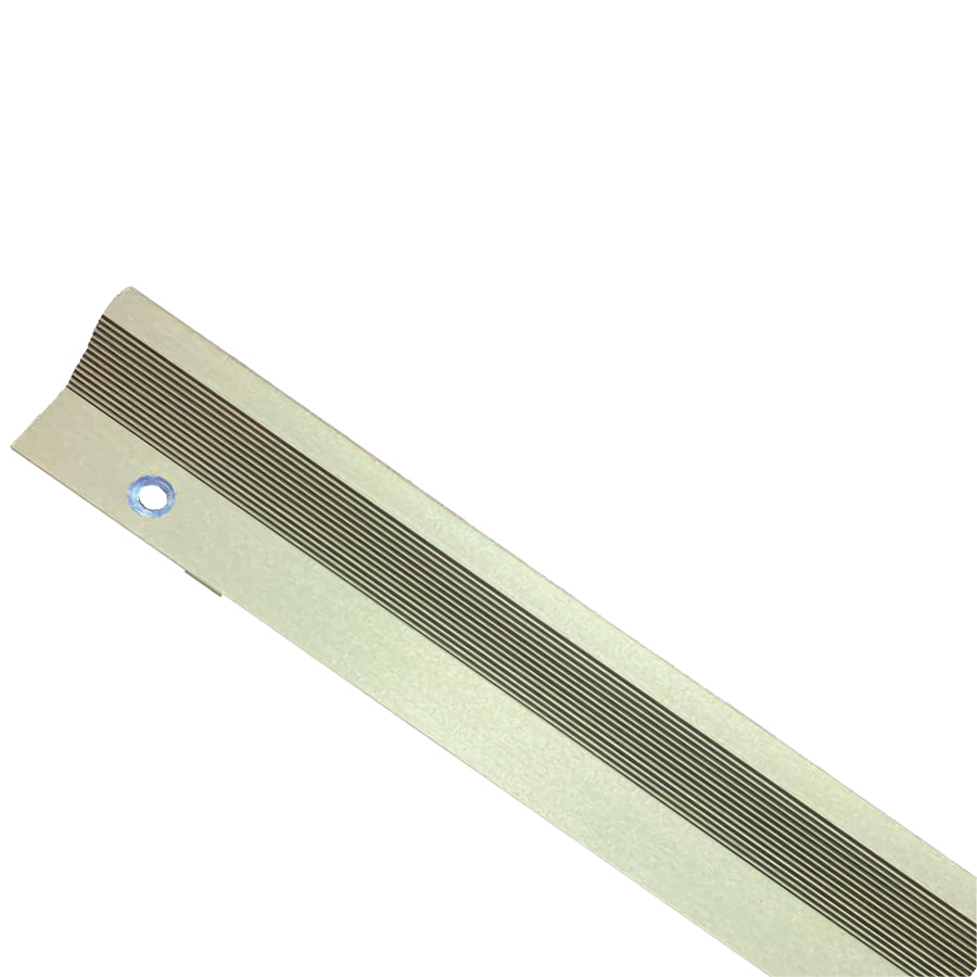 CUBREJUNTA METAL DESNIVEL 1 MT PLATA DEVA