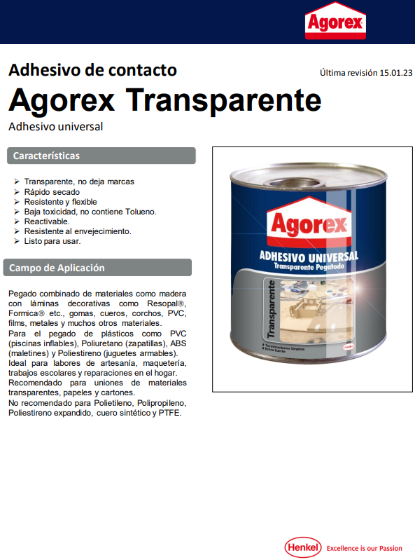 AGOREX ADHESIVO TRANSPARENTE 20 GR