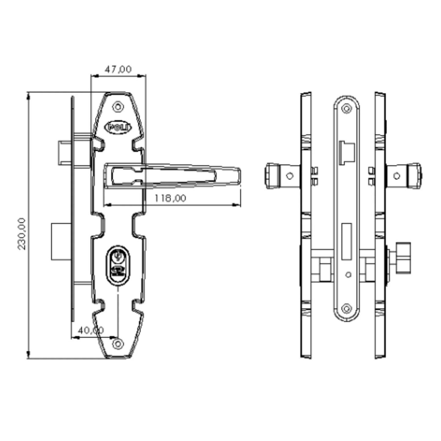 CERRADURA EMB NORDICA B40 OFICINA/DORMITORIO