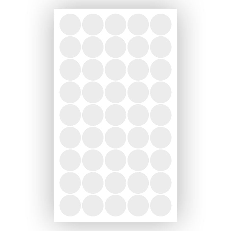 TAPA TORNILLOS 12MM BLANCO MATE TIRA 50 ADHESIVOS