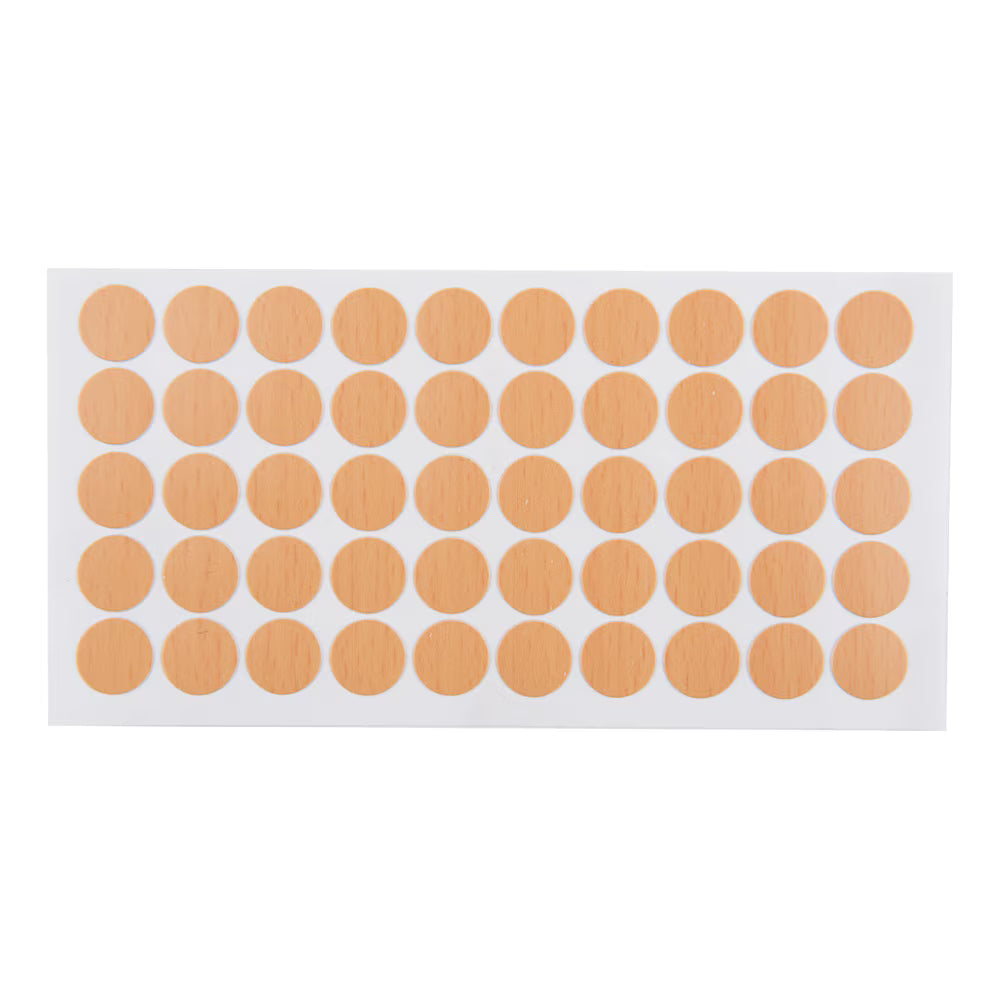 TAPA TORNILLOS 12MM HAYA TIRA 50 ADHESIVOS