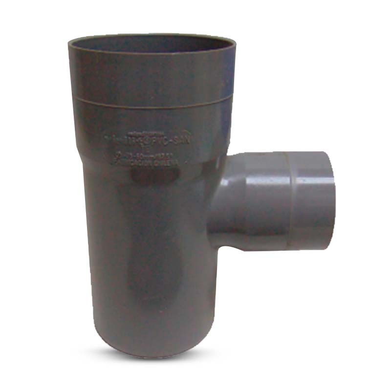 TEE PVC SANITARIO 75 X 50MM
