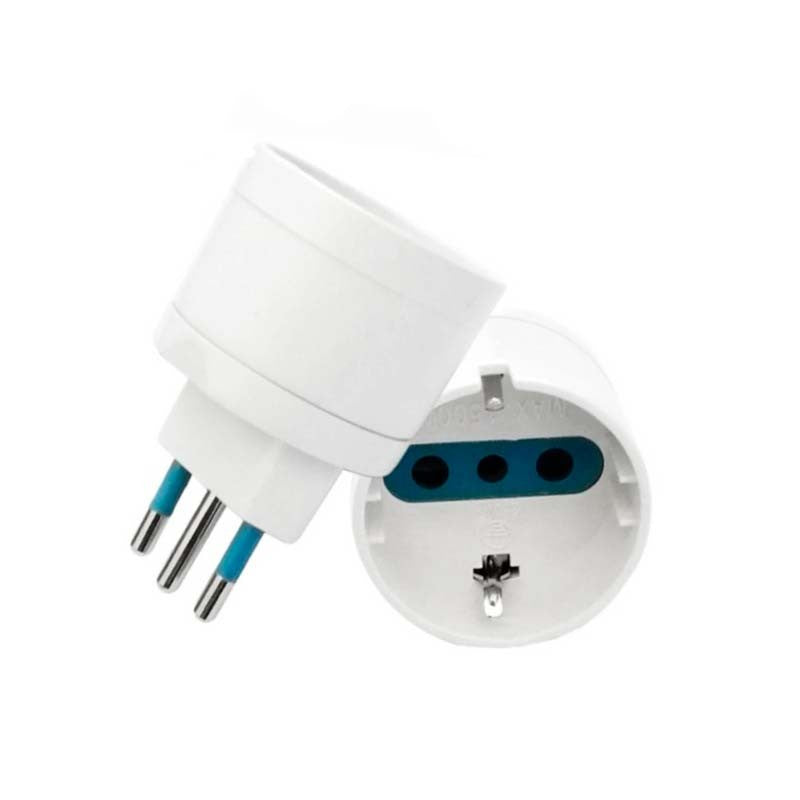 ADAPTADOR SCHUKO 10A 2P+T BLANCO