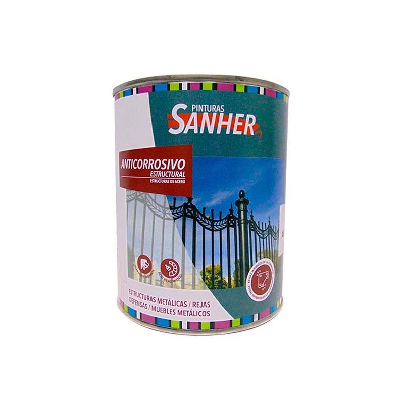 ANTICORROSIVO NEGRO 250CC SANHER