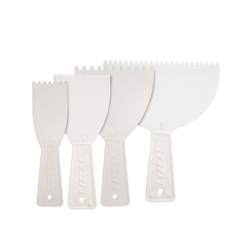 SET ESPÁTULAS DENTADAS PLÁSTICAS (4 PIEZAS)
