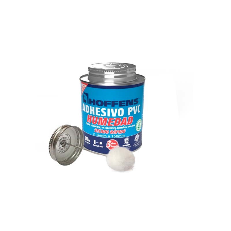ADHESIVO PVC HUMEDAD 240CC CON PINCEL HOFFEN