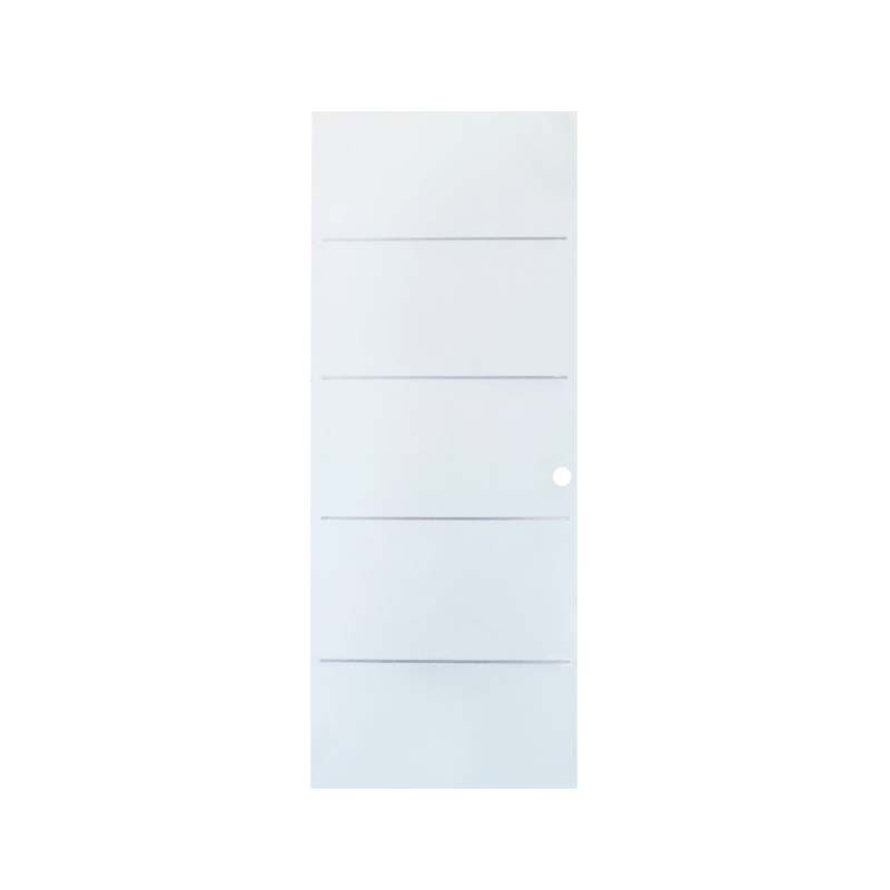 PUERTA ACERO 75X200X4.5 4 MOLDURAS BLANCA