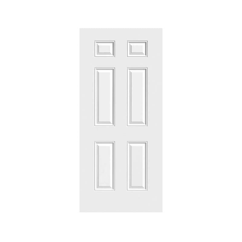 PUERTA ACERO 70X200X4.5 6 TABLEROS BLANCA