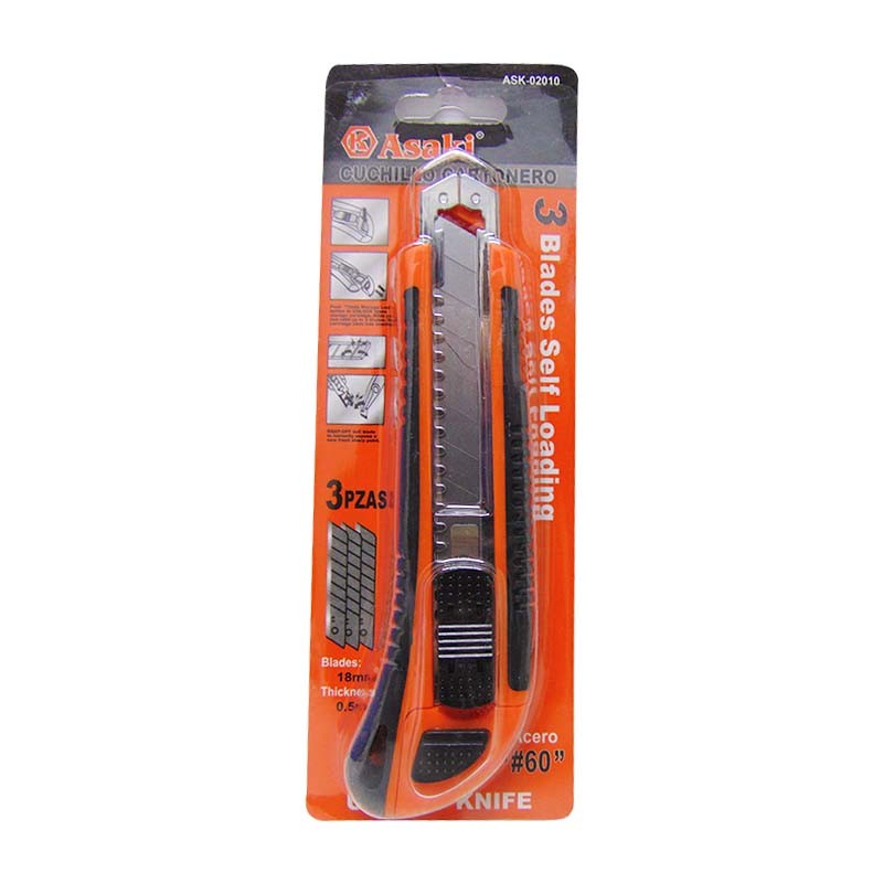 CUCHILLO CARTONERO ASAKI PLÁSTICO