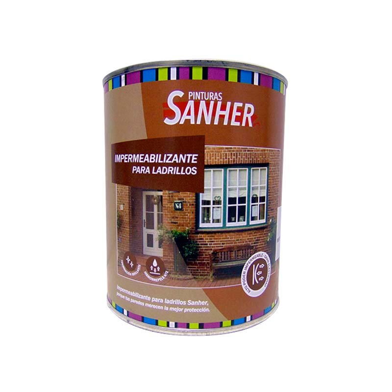 IMPERMEABILIZANTE MURO INCOLORO 1/4GL SANHER