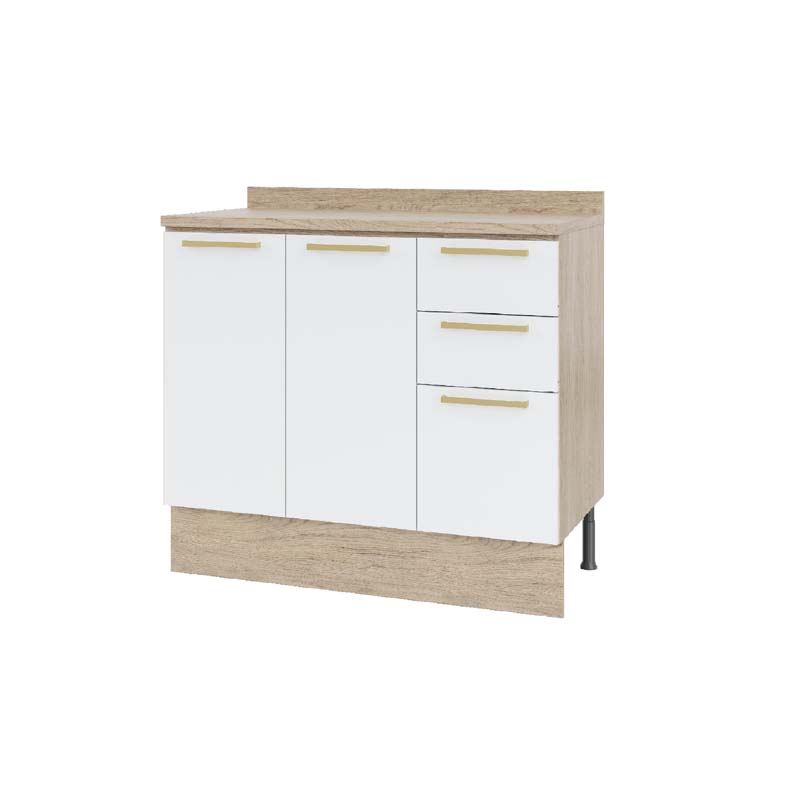 MUEBLE BASE CON CUBIERTA 120 X 92 X 52CM BLANCO DUSCHY