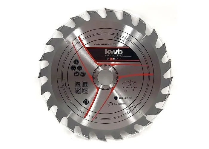 DISCO SIERRA CIRCULAR 250X30MM 24 DIENTES KWB