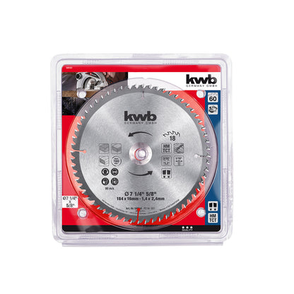 DISCO SIERRA CIRCULAR 7 1/4 60 DIENTES KWB