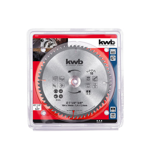 DISCO SIERRA CIRCULAR 7 1/4 60 DIENTES KWB