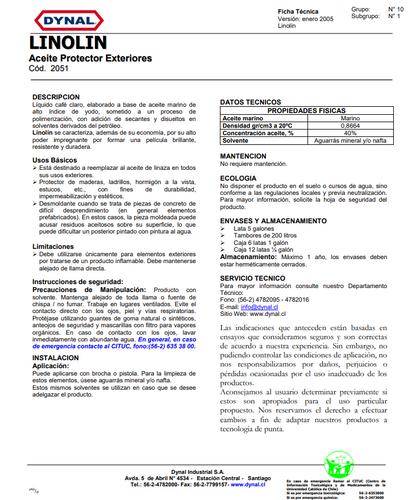 ACEITE IMPREGNANTE DYNAL LT