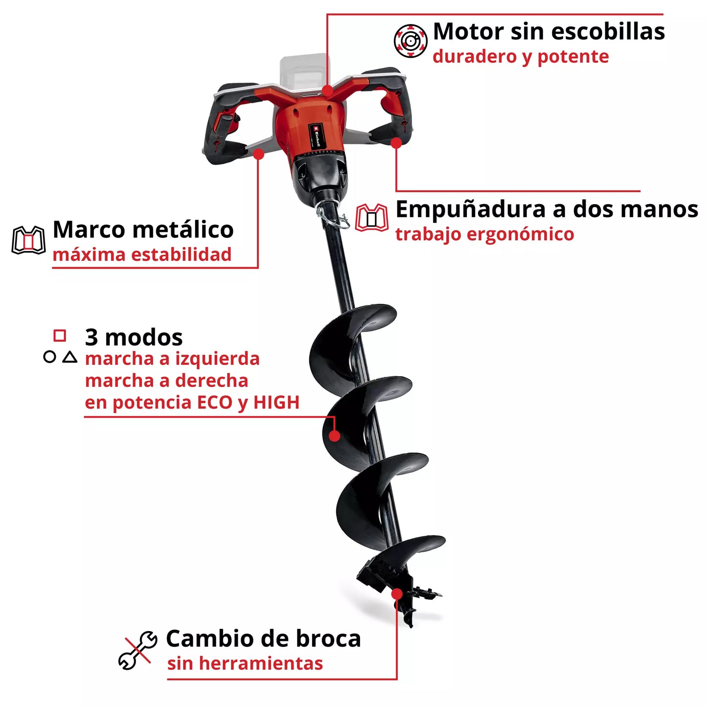 AHOYADOR INALÁMBRICO 18V 150mm 1mt EINHELL GP-EA 18/150