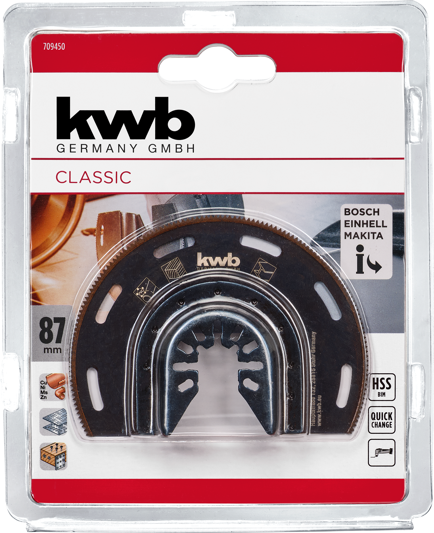 SIERRA DE INMERSION KWB SEMIREDONDA, BIMETAL