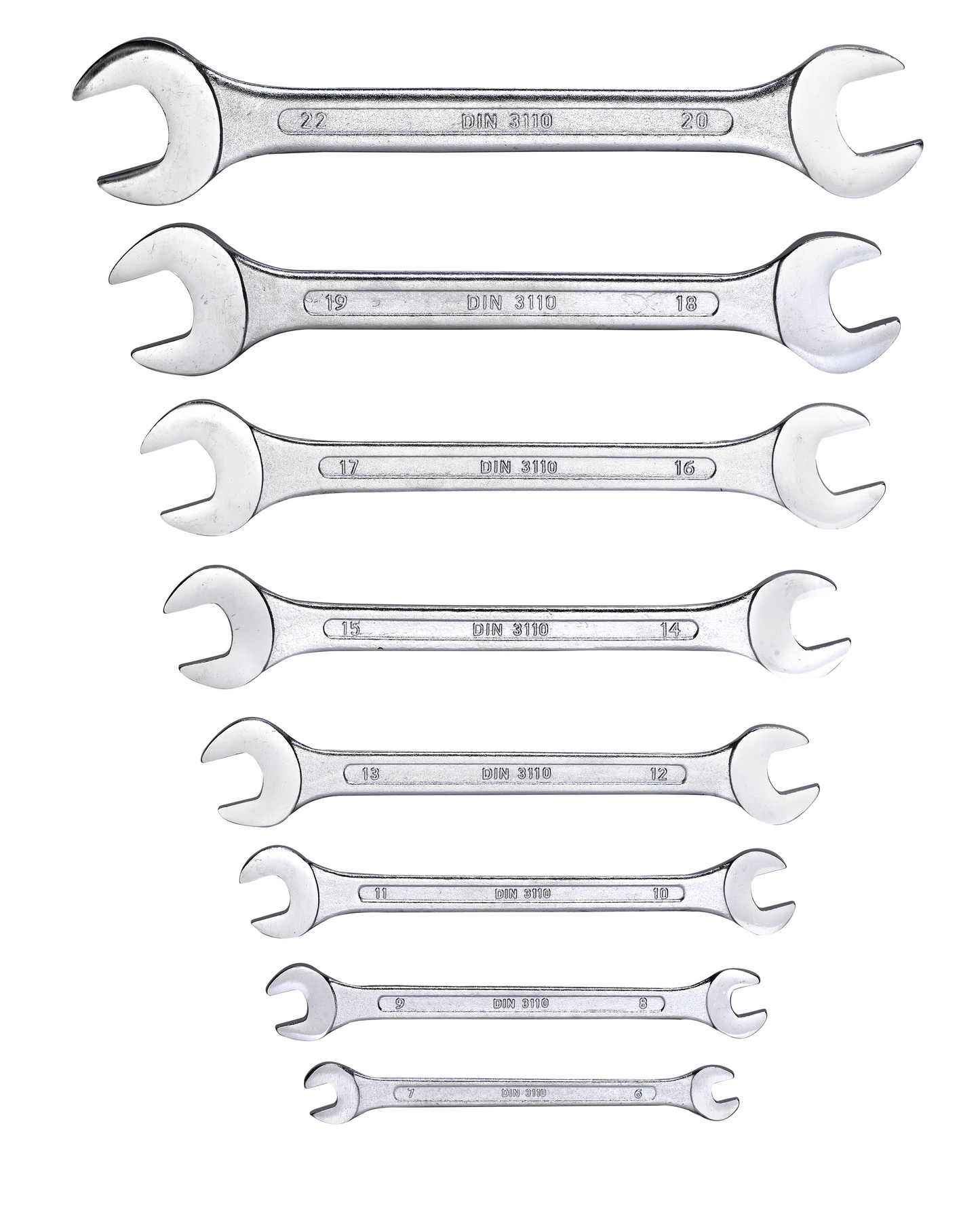 SET 8 LLAVES FIJAS ACERO KWB 6-22MM