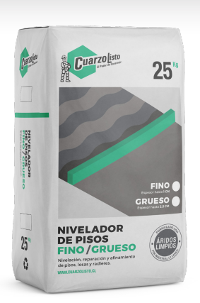 NIVELADOR DE PISO FINO RIGIDO 25KG (2CM) CUARZOLISTO