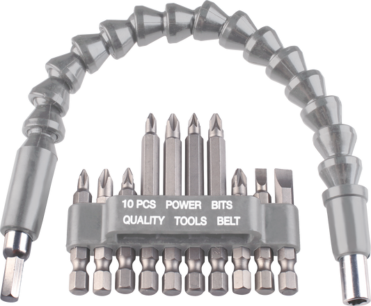 SET 10 PUNTAS CON EJE FLEXIBLE KWB