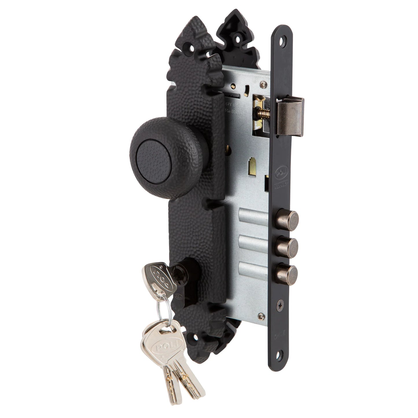CERRADURA EMB RUSTICA B60 POMO ACCESO EXT NE POLI