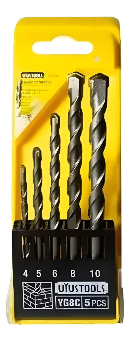 SET 5 BROCAS CONCRETO 4/5/6/8/10