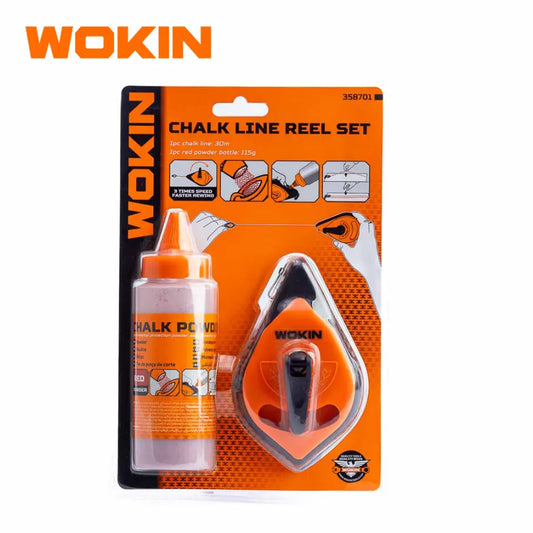 SET TIZADOR + TIZA ROJA 30MTS WOKIN