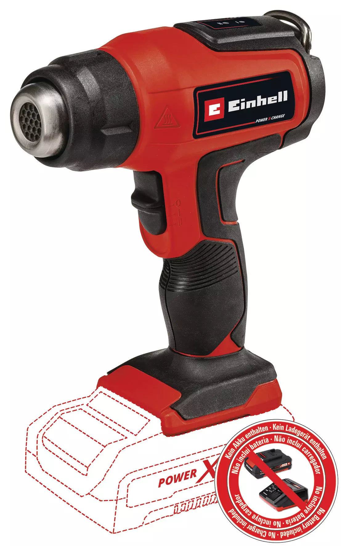 PISTOLA DE CALOR INALÁMBRICA 18V 200l/min EINHELL TE-HA 18