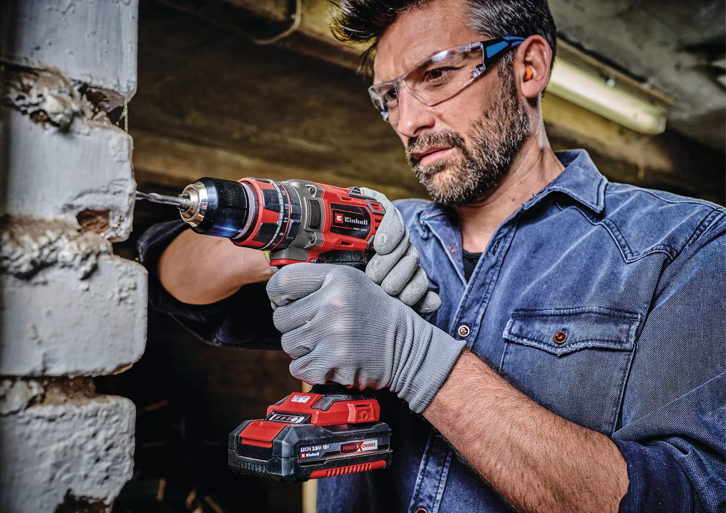 TALADRO PERCUTOR INALAMBRICO EINHELL 0-1800 50NM TP-CD 18/50