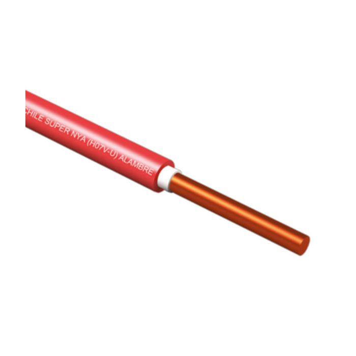 ALAMBRE GENLIS NYA 2.5 MM ROJO H07V-U 100 MT