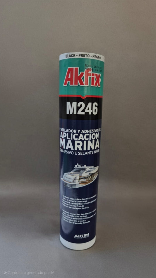 SELLO POLIURETANO APLICACIONES MARINAS NEGRO 310ML AKFIX