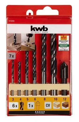 SET 6 BROCAS MADERA + AVELLANADOR CAJA ROJA