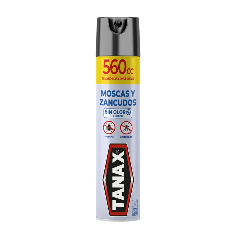 TANAX INSECTICIDA AEROSOL MOSCAS Y ZANCUDOS SIN OLOR 560 CC