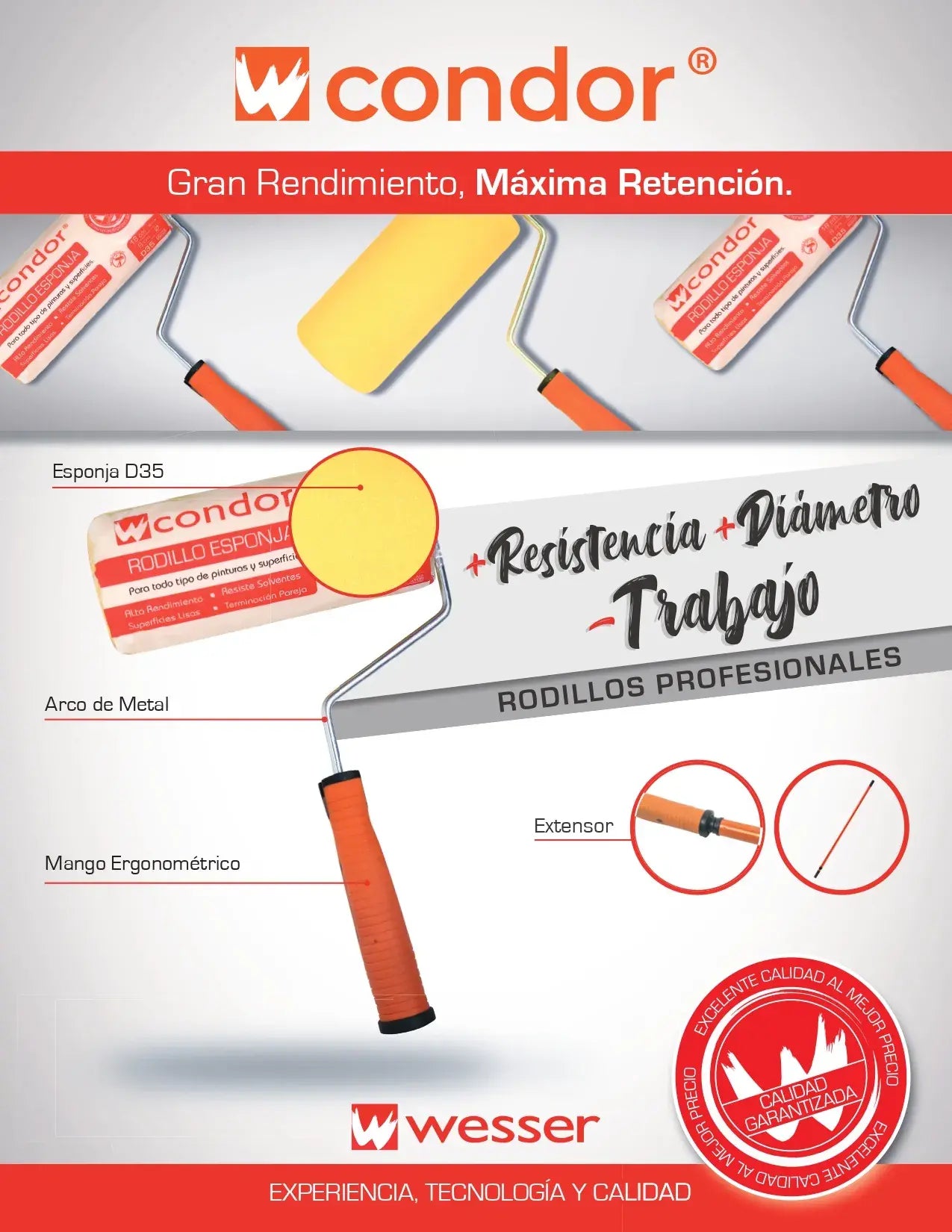 RODILLO ESPONJA CONDOR 18 CM