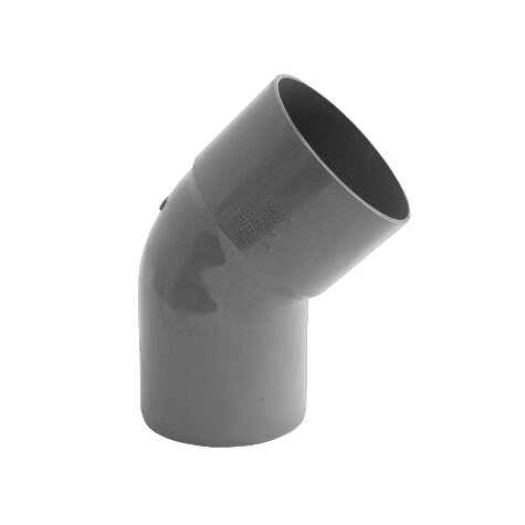 CURVA PVC SANITARIO GRIS 75MM 45°