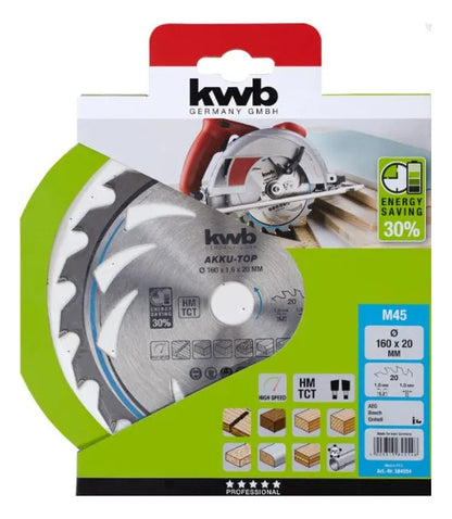 DISCO SIERRA CIRCULAR 165X20MM 24 DIENTES KWB