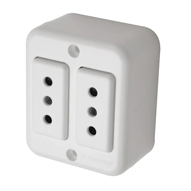 ENCHUFE HEMBRA DOBLE SOB/PUESTO 10A BLANCO