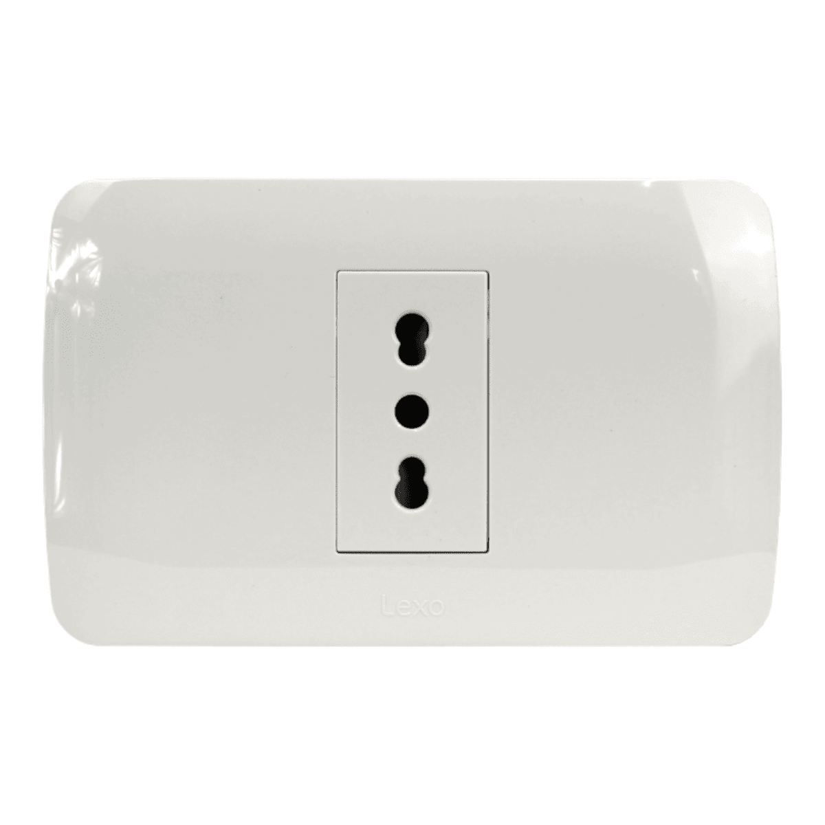ENCHUFE PLACA BLANCA 10/16A LEXO