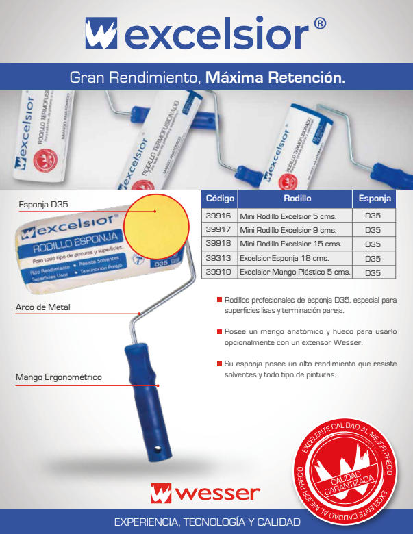 RODILLO ESPONJA EXCELSIOR 18 CM