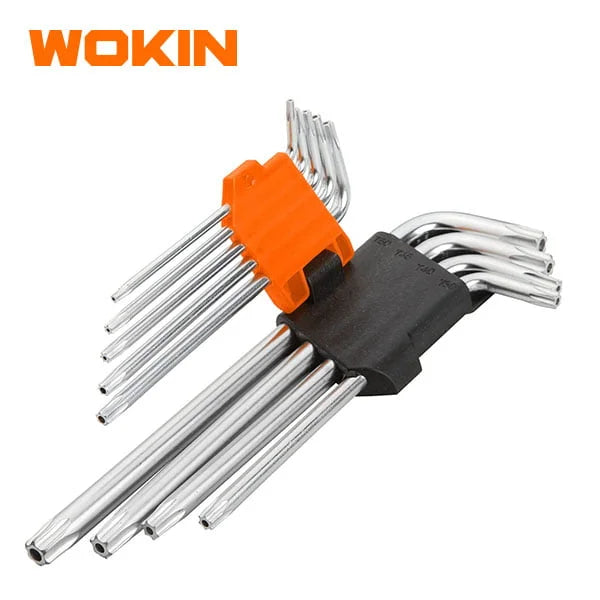JUEGO LLAVES TORX LARGA 9 PIEZAS WOKIN