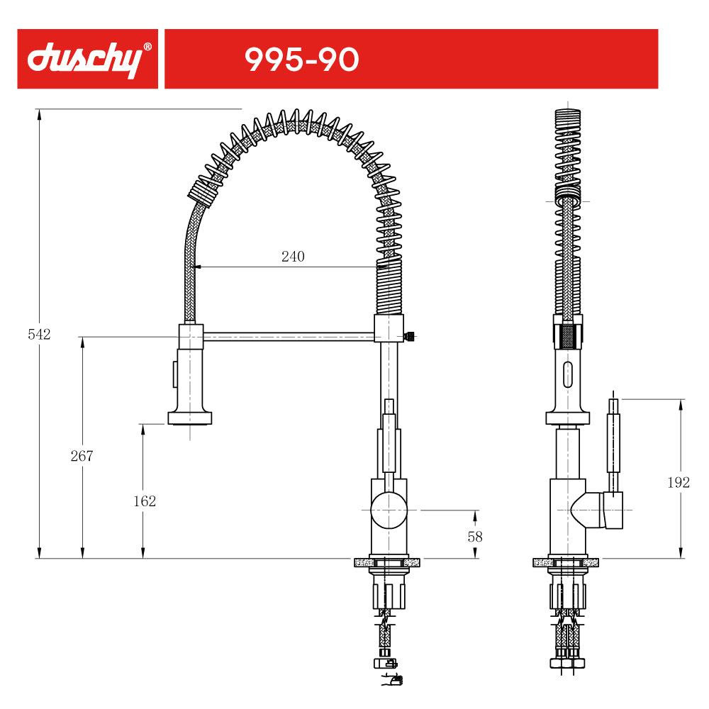 MONOMANDO COCINA EXTRAIBLE DUSCHY