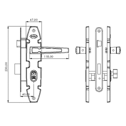 CERRADURA EMB NORDICA B40 OFICINA/DORMITORIO